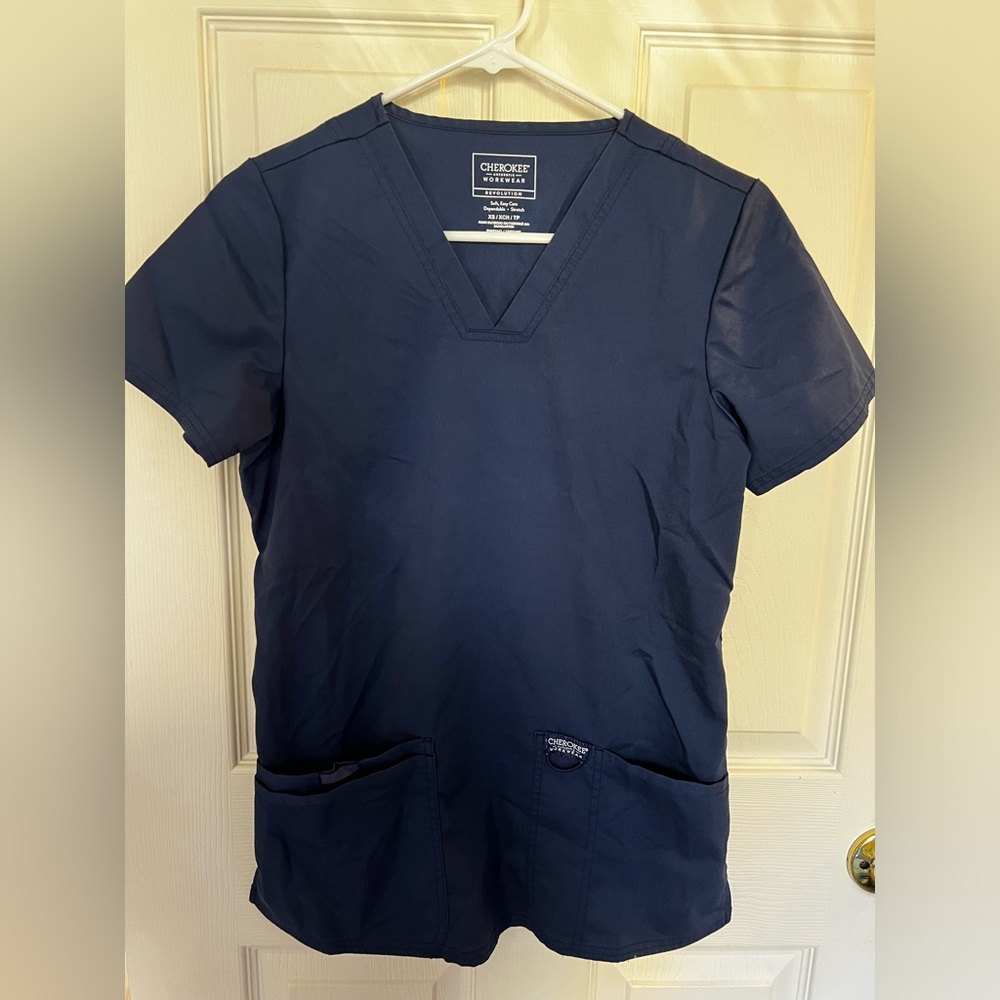 Cherokee Revolution Women’s Scrub Top - Navy, XS